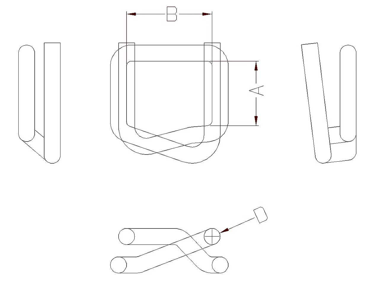 BF5-3.5 - buckles sherardized - 1000 pcs