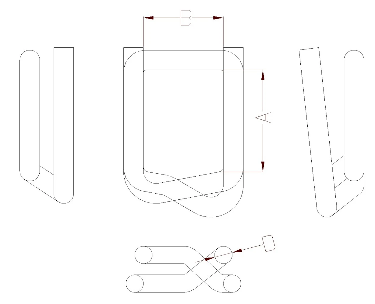 B6-4.0 - buckles galvanized - 1000 pcs